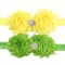 Wrapables Set of 8 Frayed Shabby Chic Double Rose Baby Headbands
